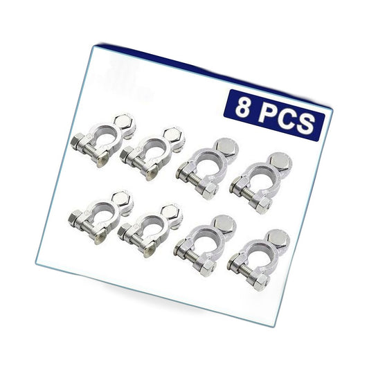 8pcs DC 12V-24V Car Battery Terminals Positive Negative Connectors Clamp Clip - BD1