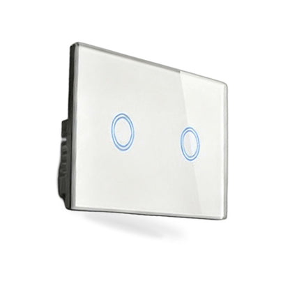 Touch Wall Light Switch LED 2 Gang 1way Touch Glass Switch AU Certified - BD1