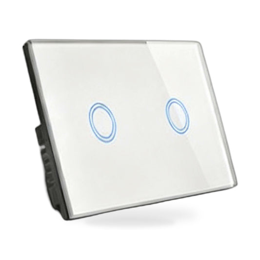 Touch Wall Light Switch LED 2 Gang 1way Touch Glass Switch AU Certified - ZT2