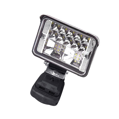 18V LED Work Light Torch 2 USB Camping Workshop Flashlights For Makita Battery
