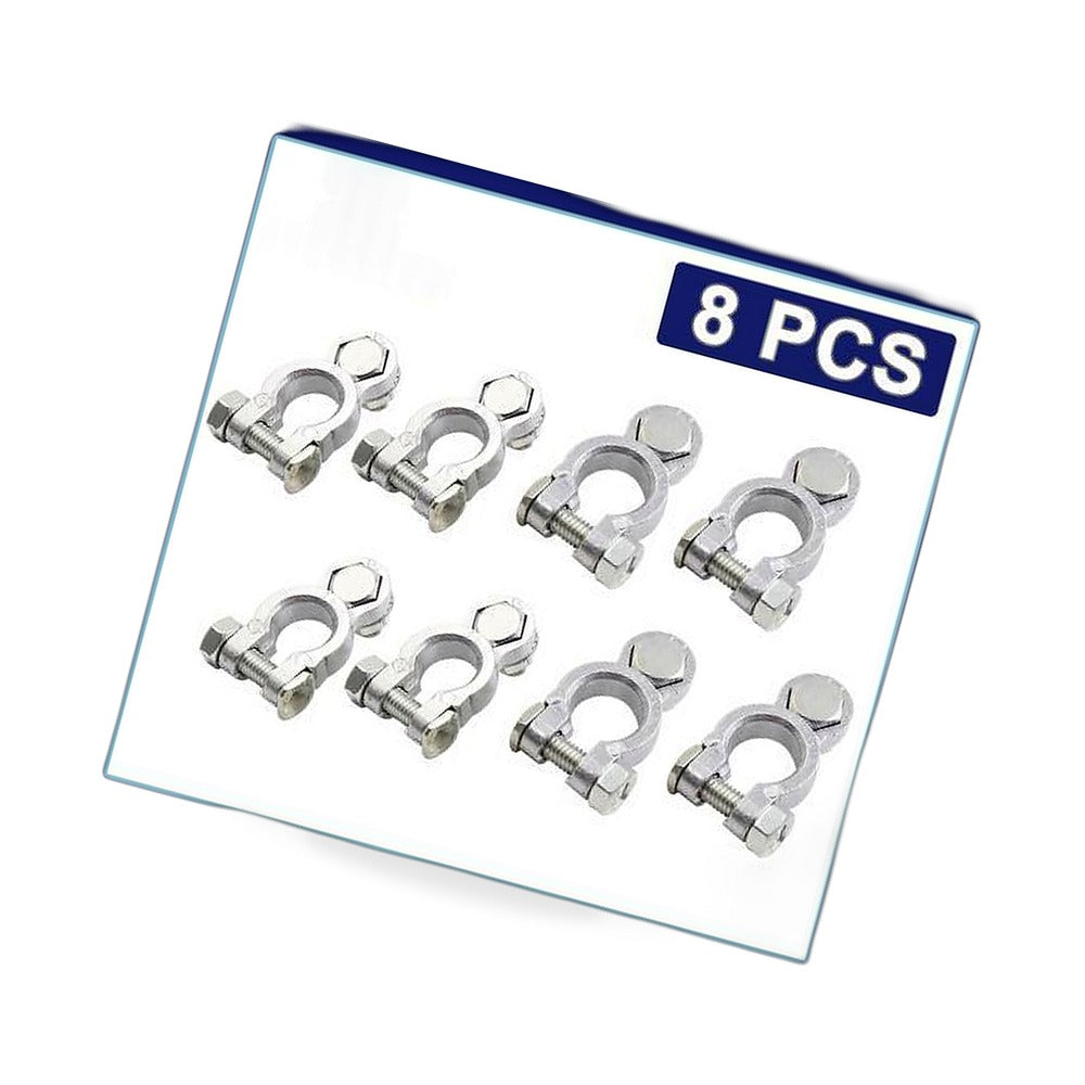 8pcs DC 12V-24V Car Battery Terminals Positive Negative Connectors Clamp Clip - BD1