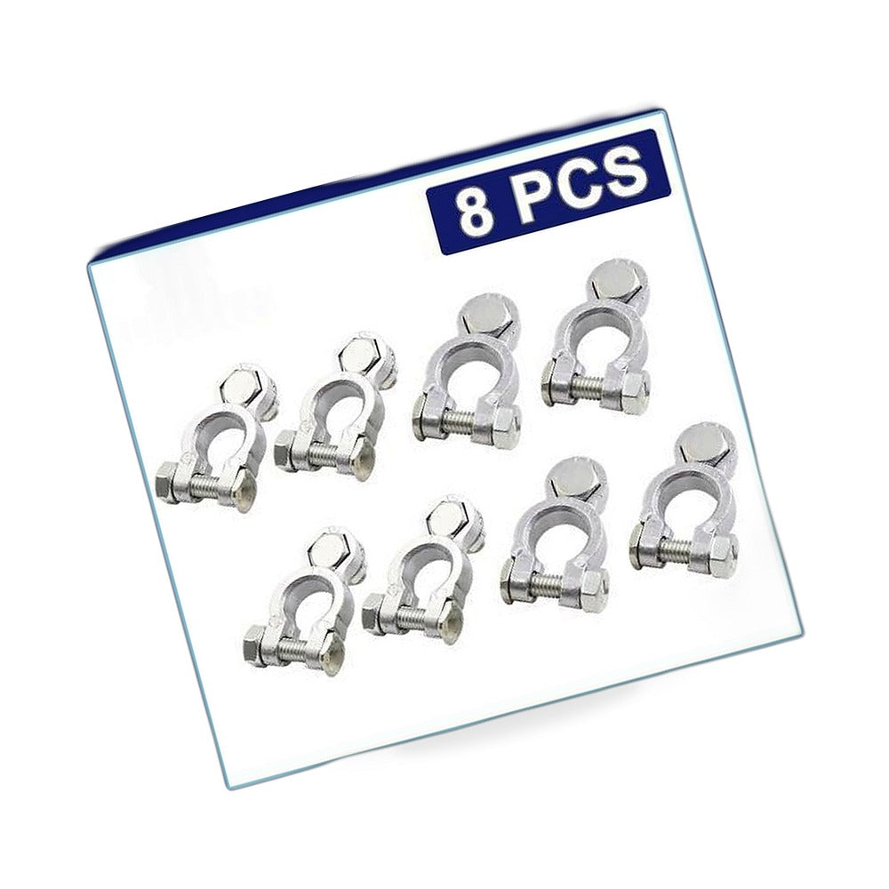 8pcs DC 12V-24V Car Battery Terminals Positive Negative Connectors Clamp Clip - BD2