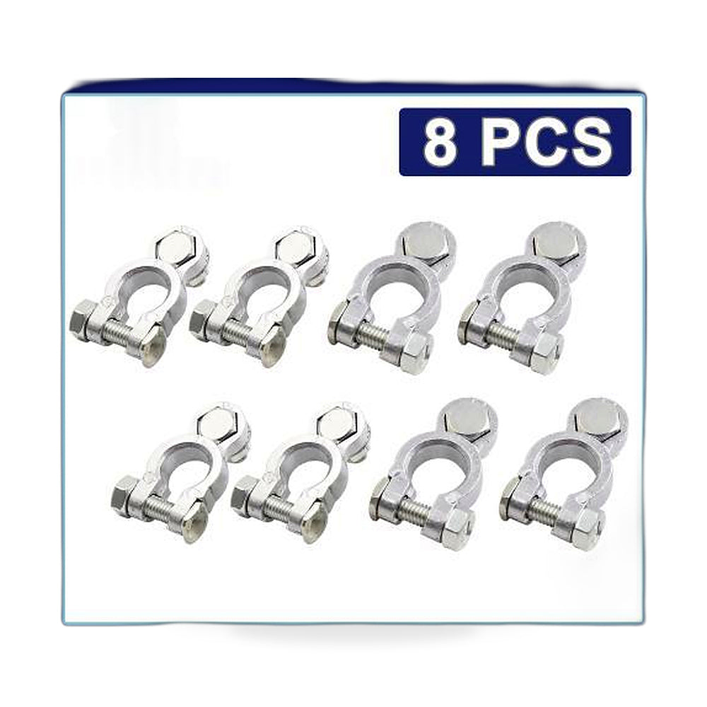 8pcs DC 12V-24V Car Battery Terminals Positive Negative Connectors Clamp Clip - ZT2