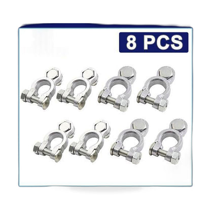 8pcs DC 12V-24V Car Battery Terminals Positive Negative Connectors Clamp Clip - ZT2